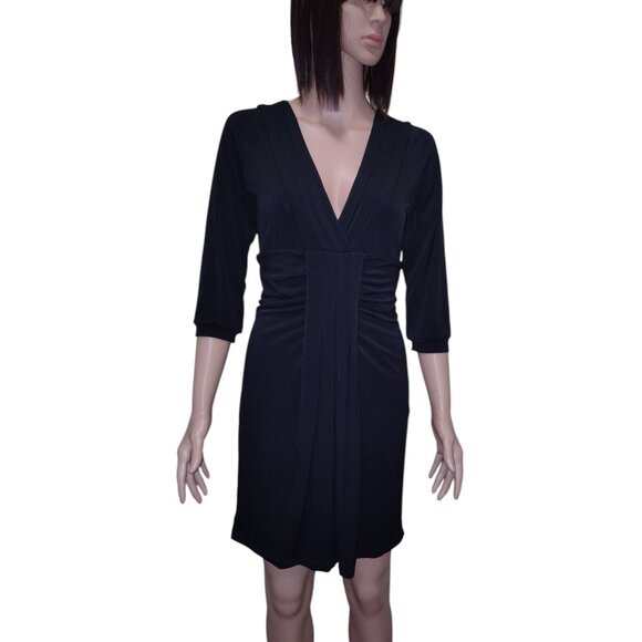 Rachael G. Black Summer Dress with 3/4 Sleeves, Size M and L - Picture 1 of 12